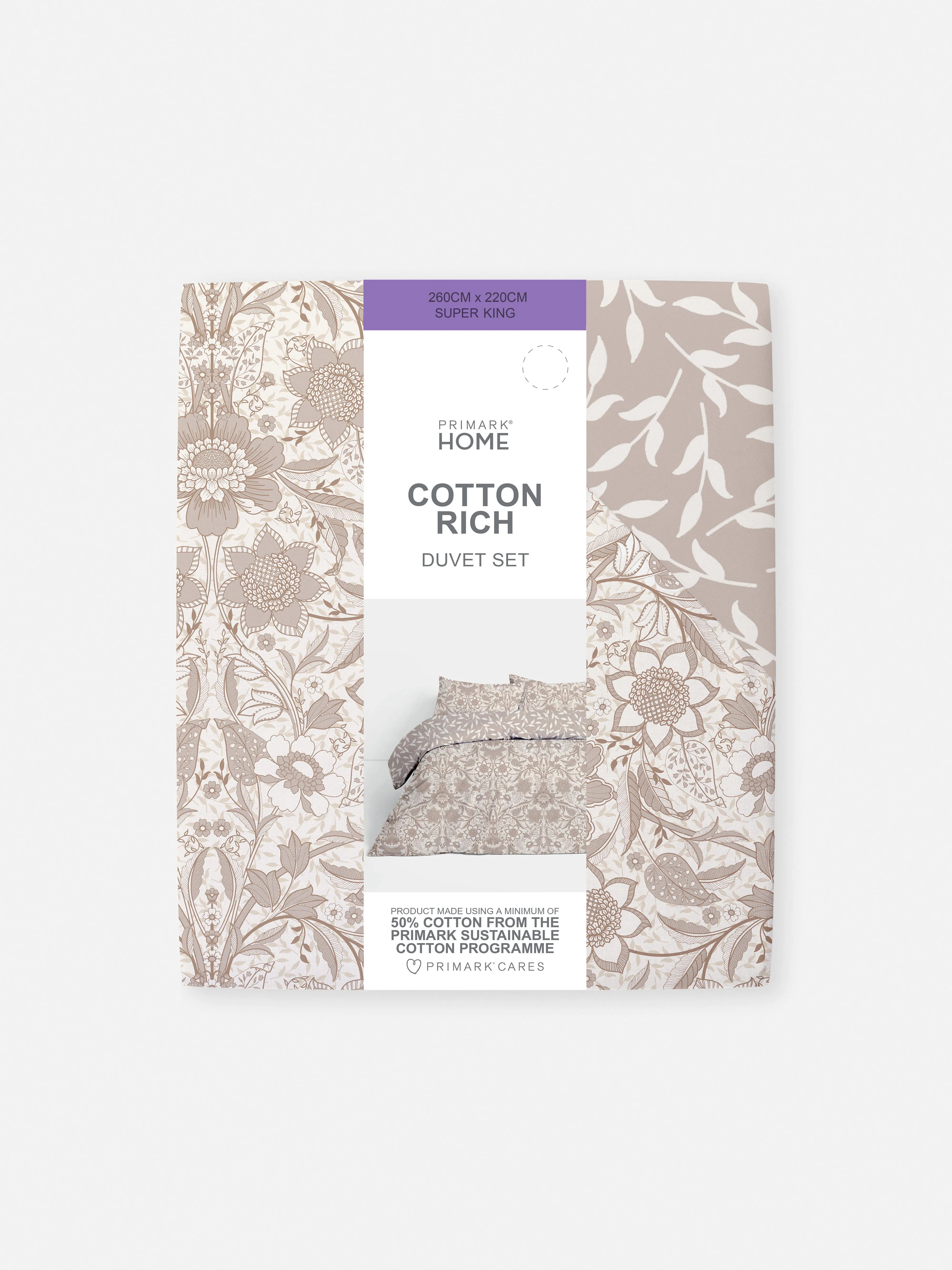 Funda nórdica reversible floral para cama super king