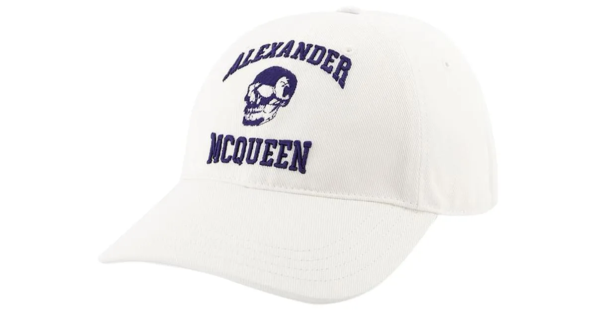 GORRA VARSITY SKULL LO  ALEXANDER MCQUEEN  ALGODóN  BLANCO 