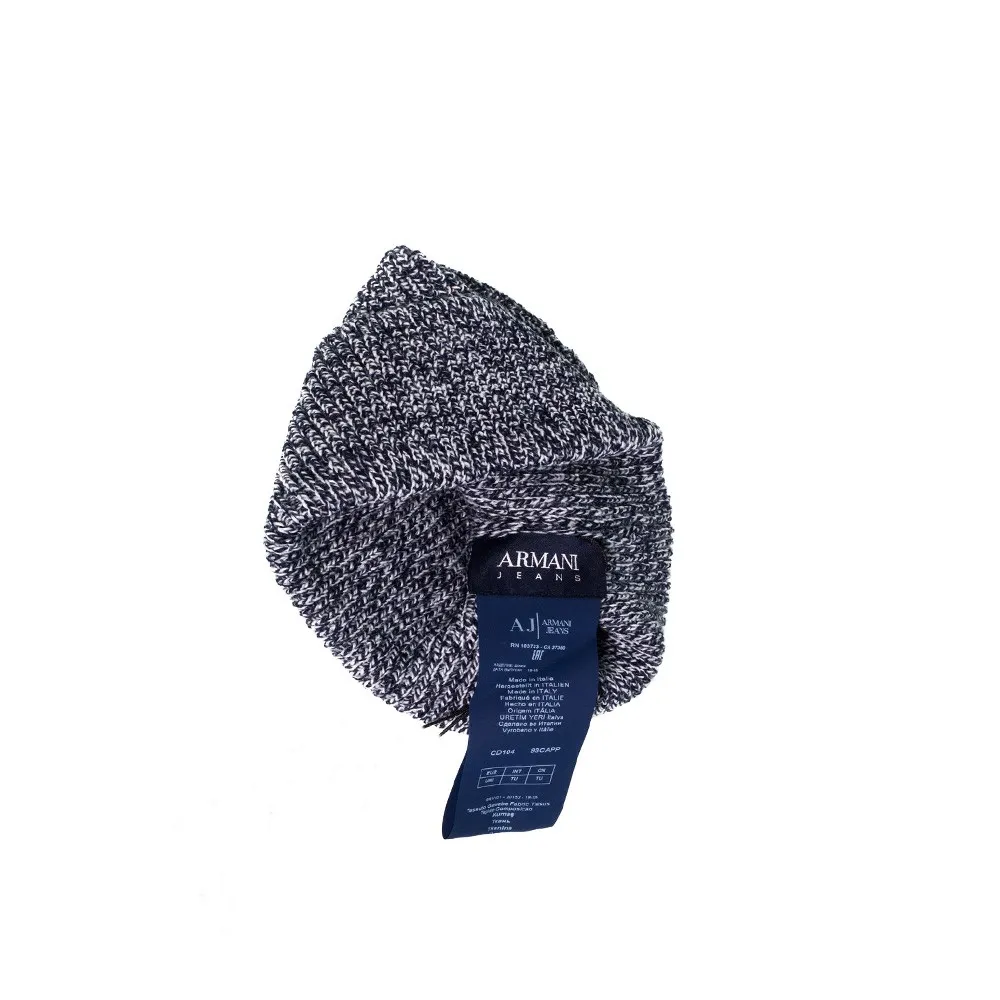 Gorro Armani Jeans CD104 Color Azul Marino y Blanco