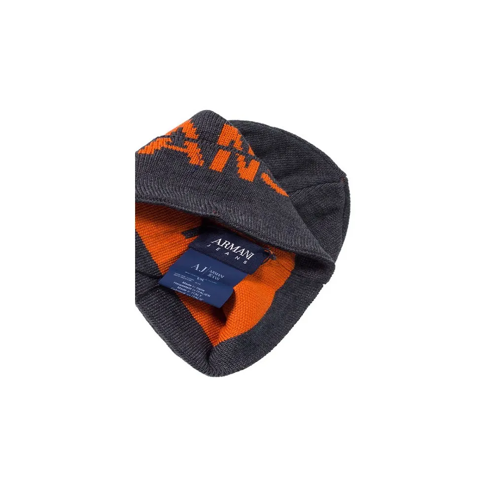 Gorro Armani Jeans CD119 Color Antracita y Naranja