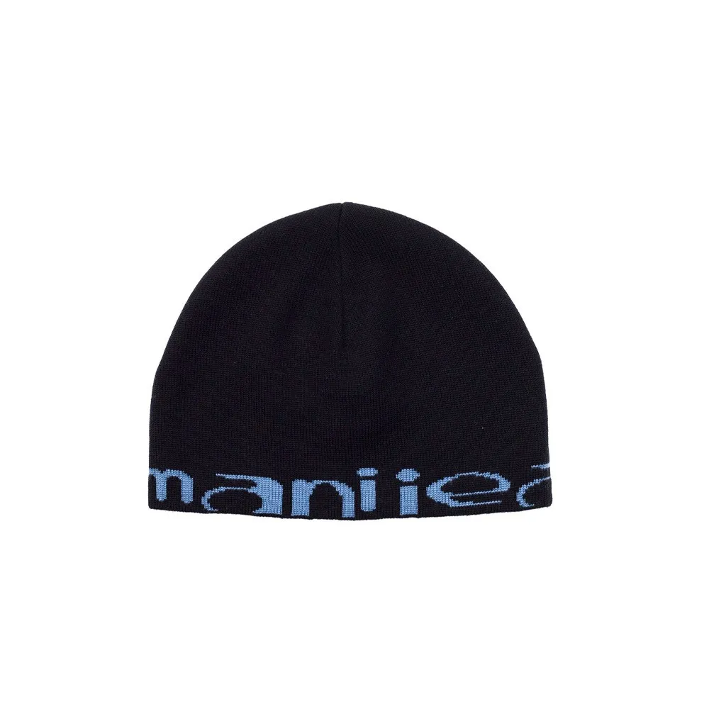 Gorro de Lana Armani Jeans CD102 Color Azul Marino y Letras en Celeste