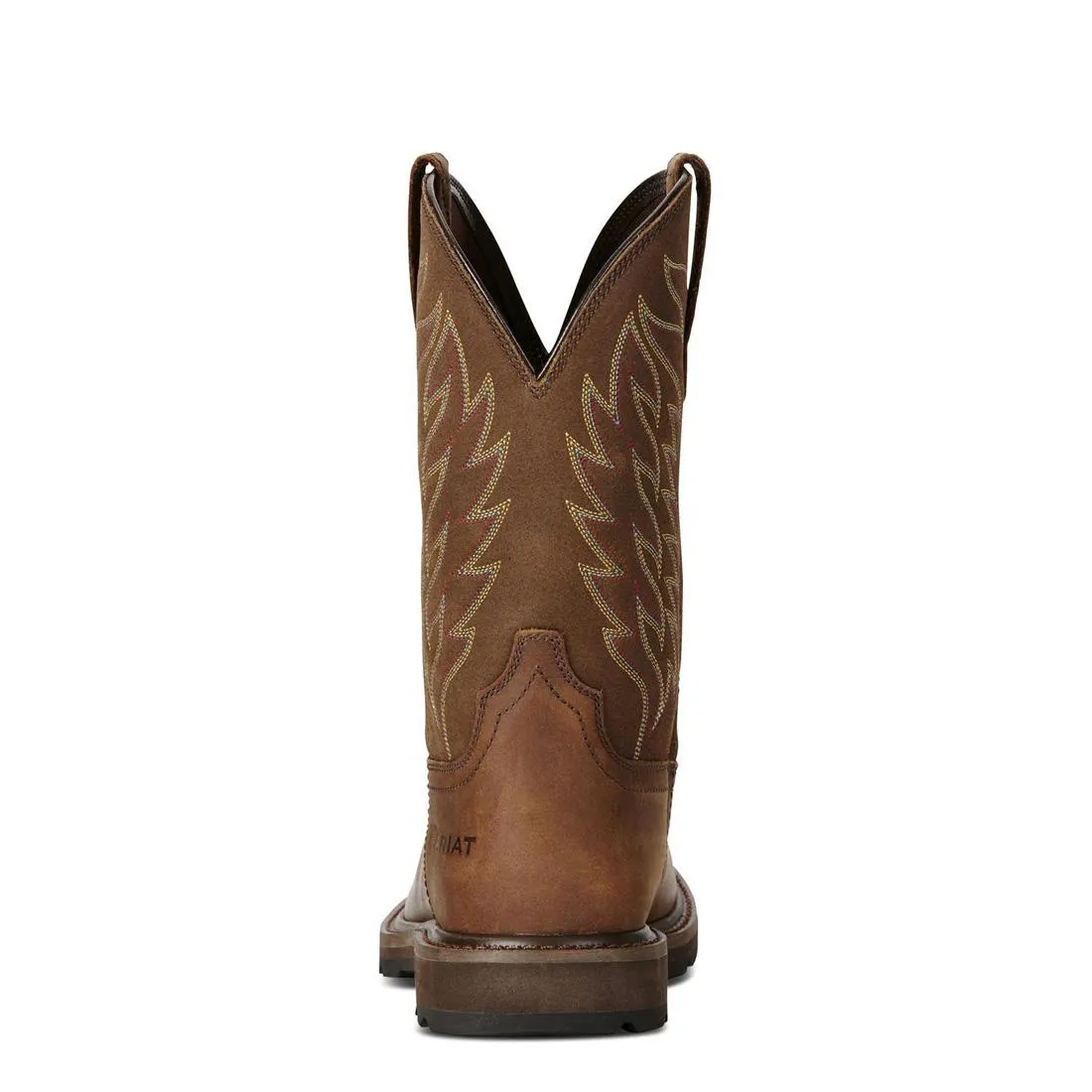 GROUNDBREAKER STEELTOE WIDE SQUARE TOE WORK BOOT BROWN