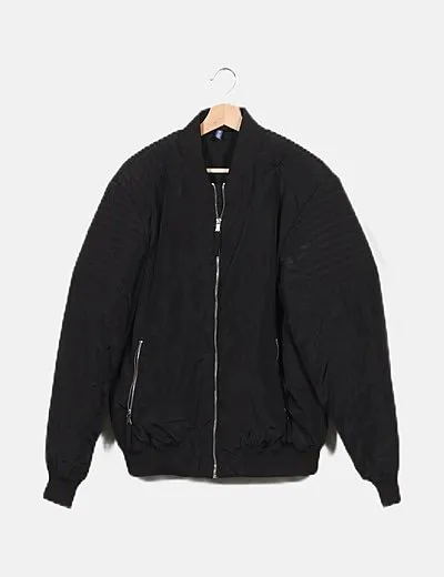 H&M Chaqueta bomber negra