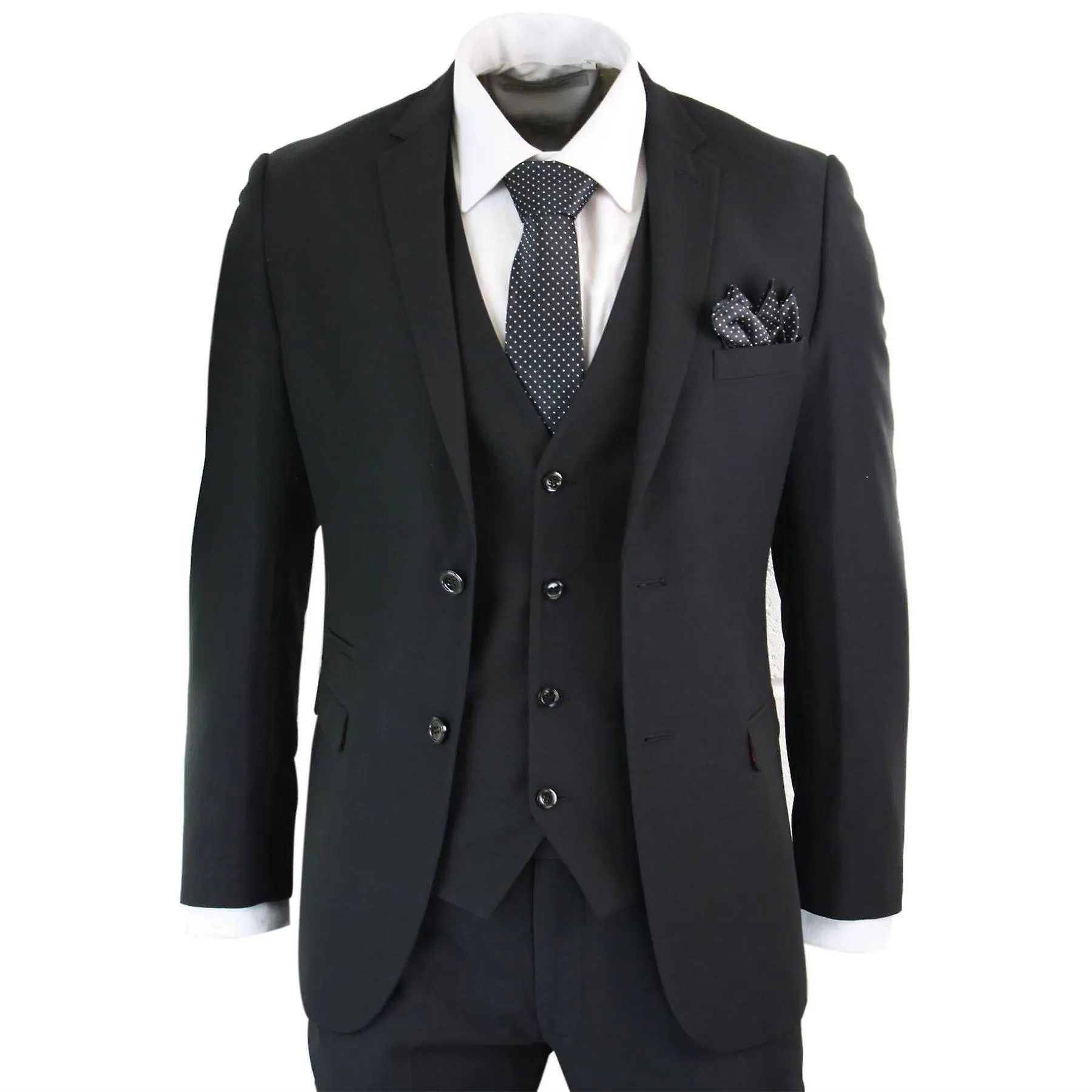 Hombre 3 piezas a medida ajuste traje completo clásico puerta hombre luto funeral