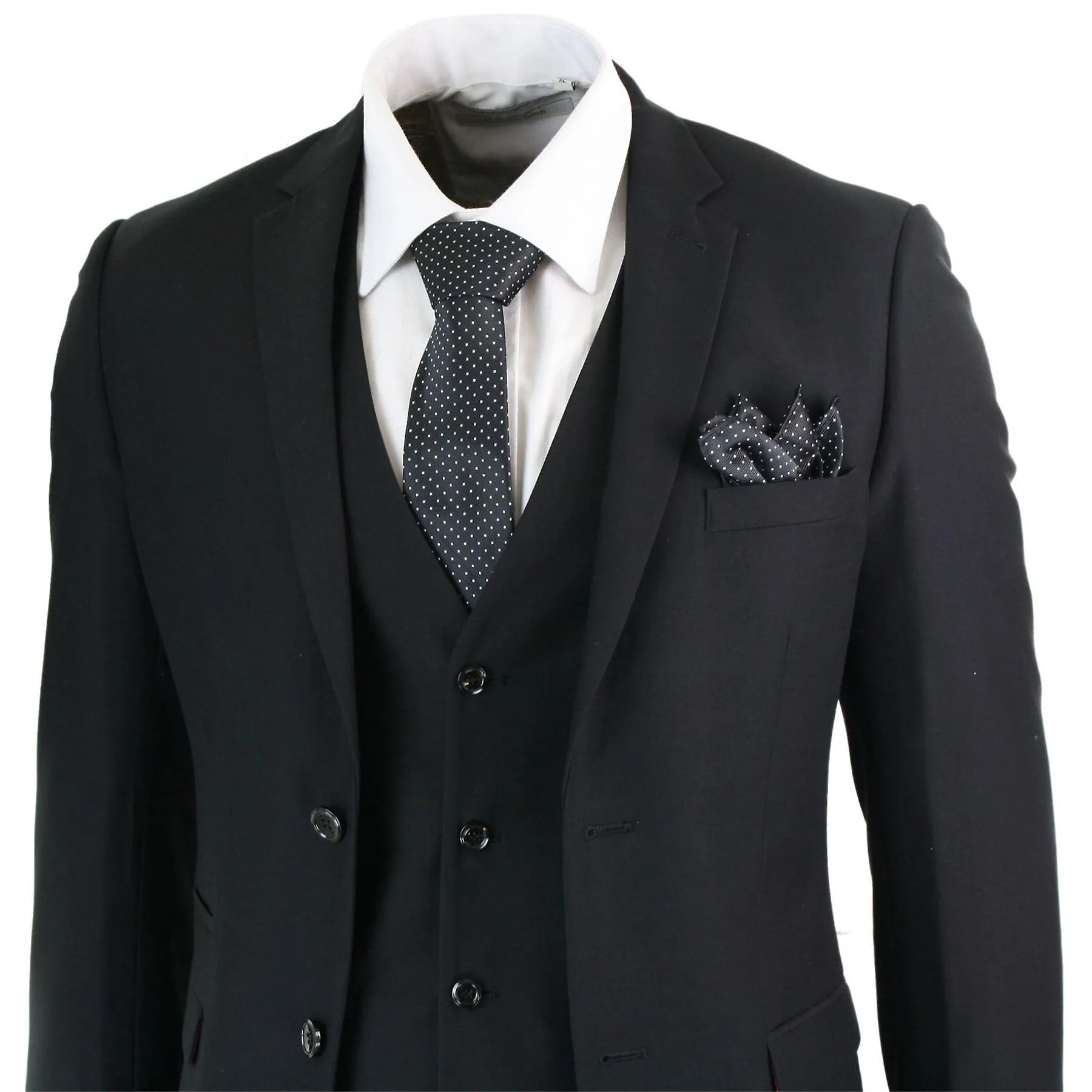 Hombre 3 piezas a medida ajuste traje completo clásico puerta hombre luto funeral