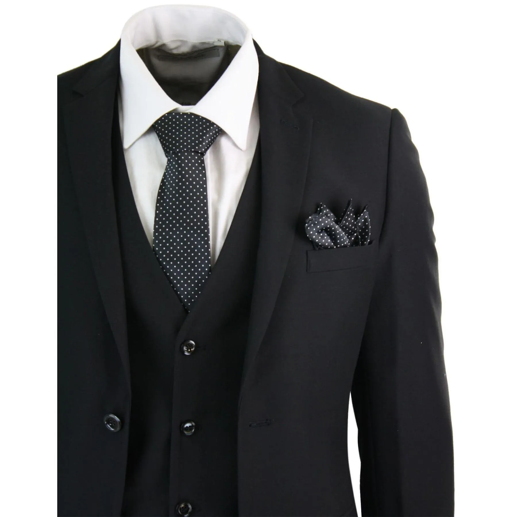 Hombre 3 piezas a medida ajuste traje completo clásico puerta hombre luto funeral