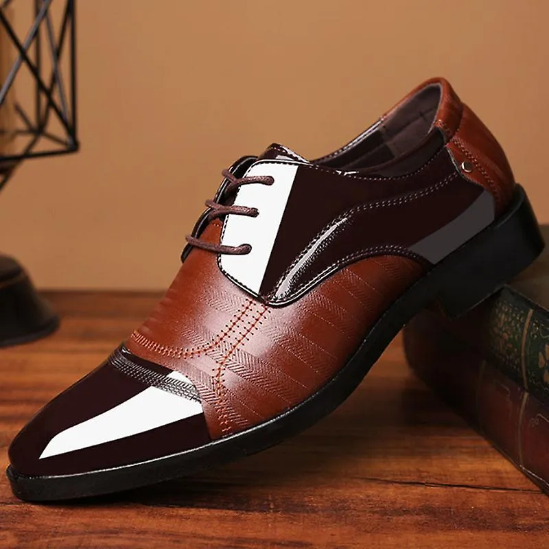 Hombre Oxford Zapatos de trabajo Con cordones Formal Wedding Party Business Shoes