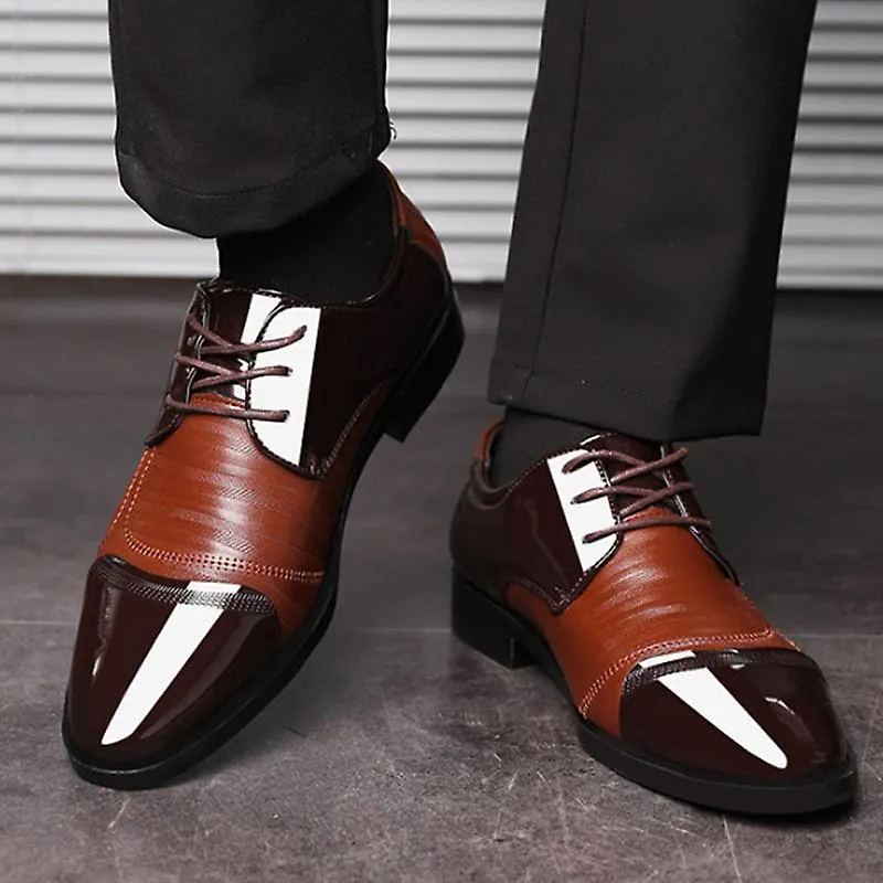 Hombre Oxford Zapatos de trabajo Con cordones Formal Wedding Party Business Shoes