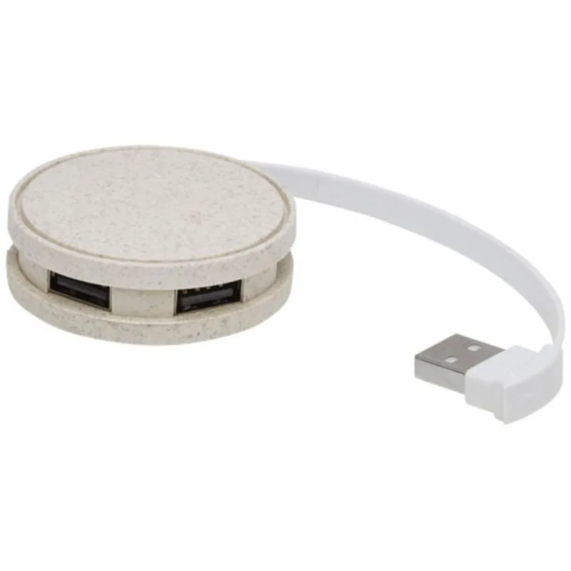 Hub USB de paja de trigo personalizado Kenzu