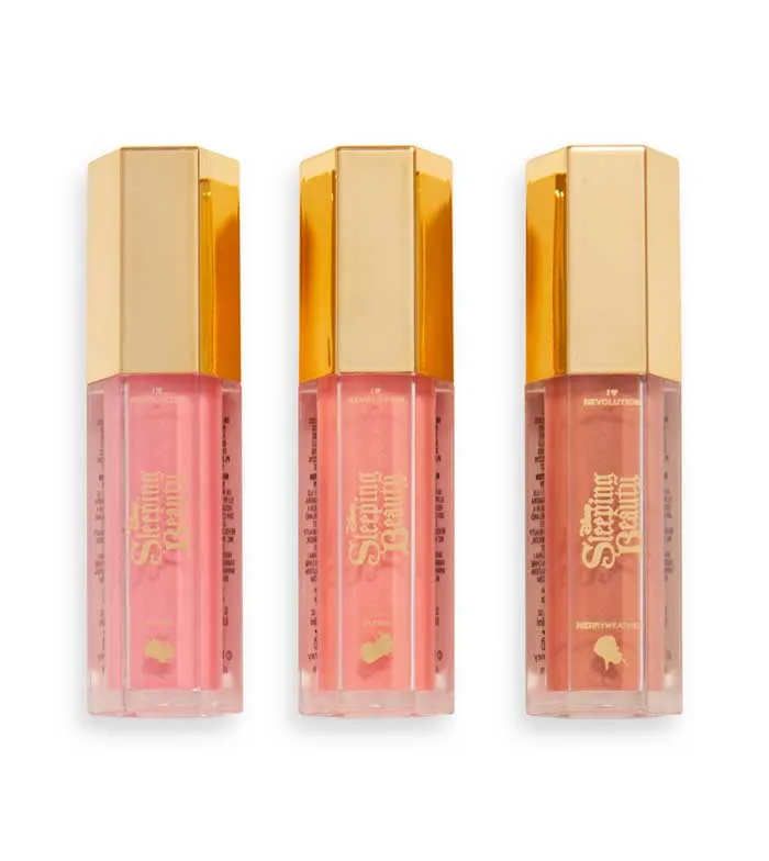 I HEART REVOLUTION  *I HEART REVOLUTION X DISNEY*  SET DE BRILLOS DE LABIOS FAIRYTALE  SLEEPING BEAUTY