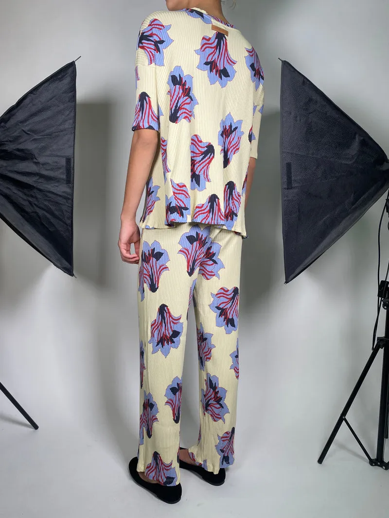JAZMIN CHEBAR Pantalón Rib Estampado