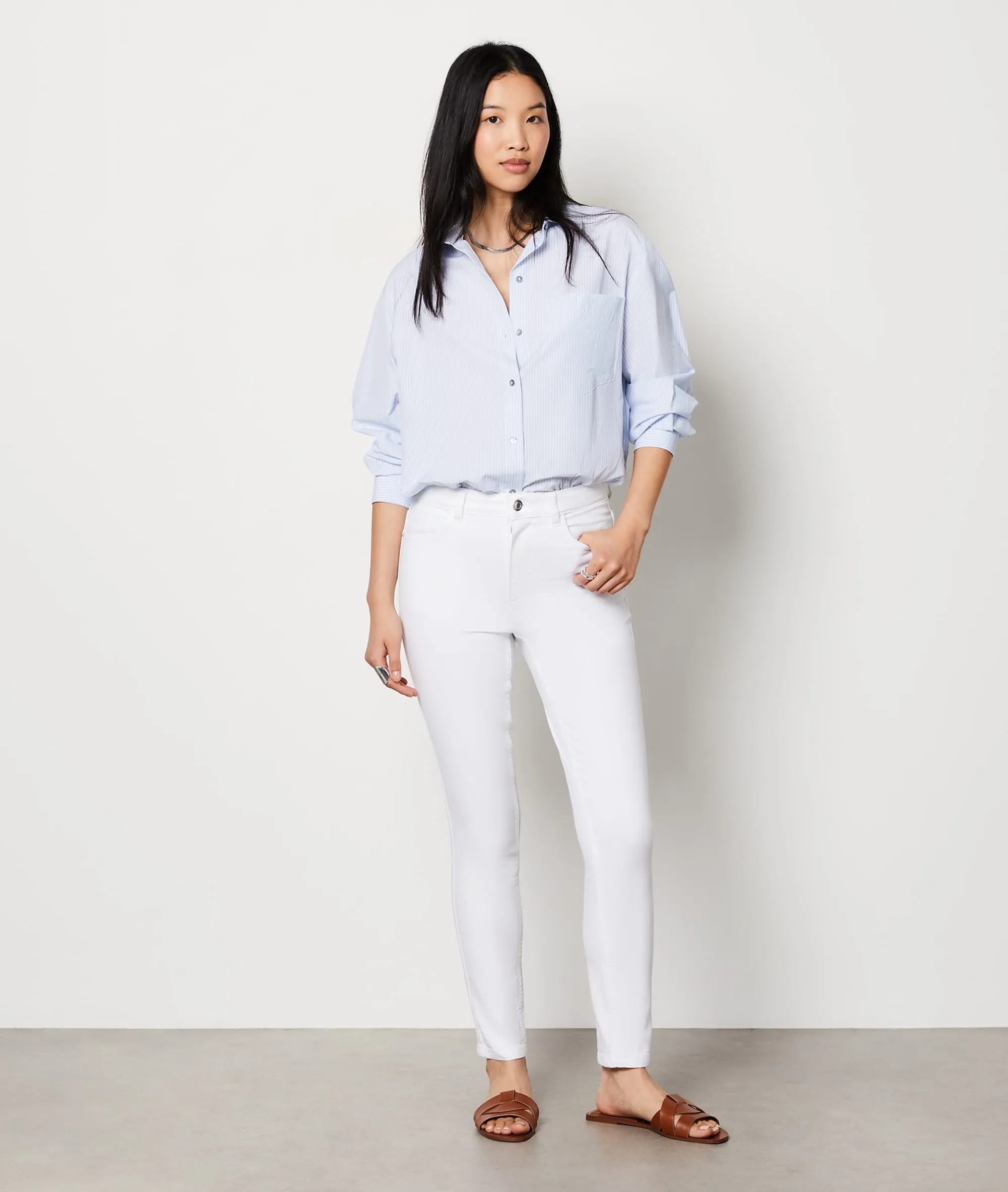 JEAN COUPE SKINNY DINNY GD BLANC  ETAM