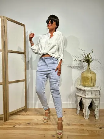 Jeans Baggy TWELLO Celeste