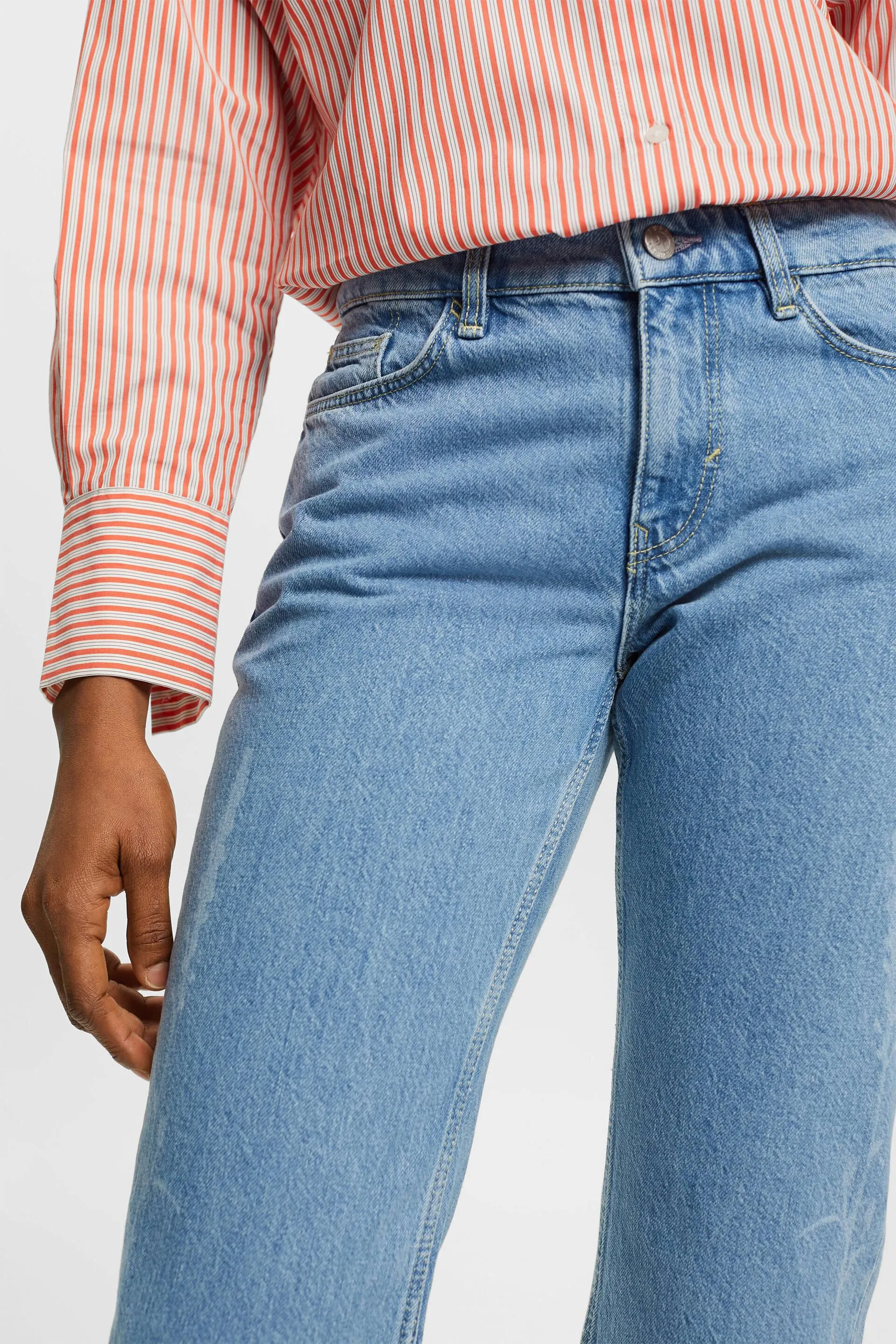 Jeans cropped estampados, 100 % algodón