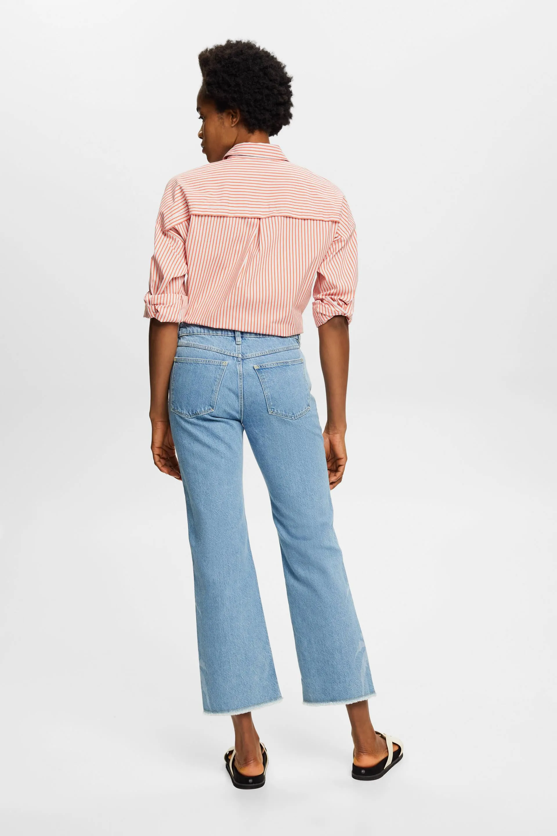 Jeans cropped estampados, 100 % algodón