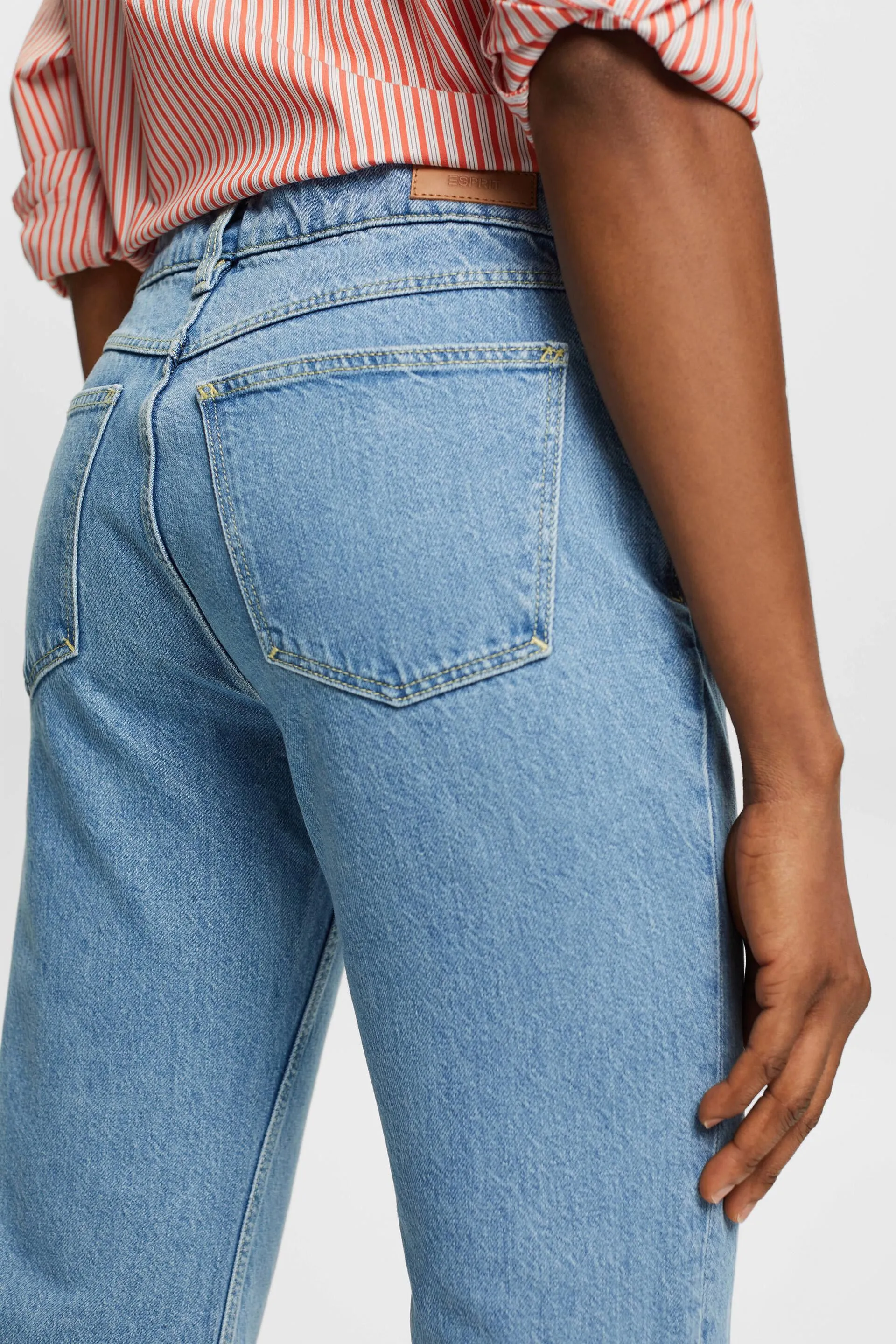 Jeans cropped estampados, 100 % algodón