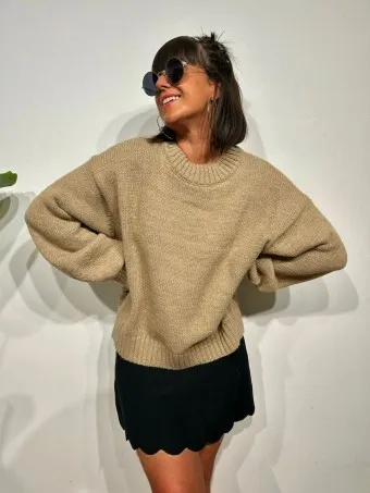 Jersey Básico Grueso YASHA Taupe