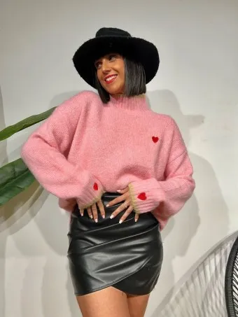 Jersey Corazón AMOORE Rosa