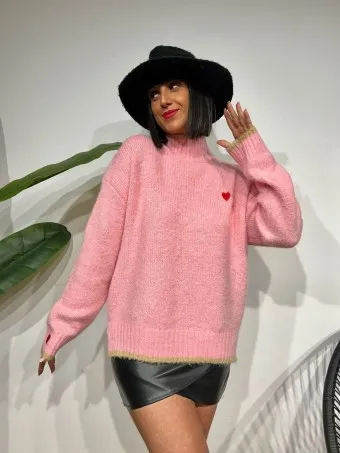 Jersey Corazón AMOORE Rosa