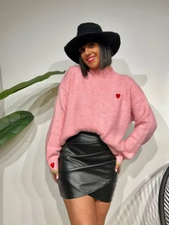 Jersey Corazón AMOORE Rosa