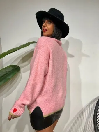 Jersey Corazón AMOORE Rosa