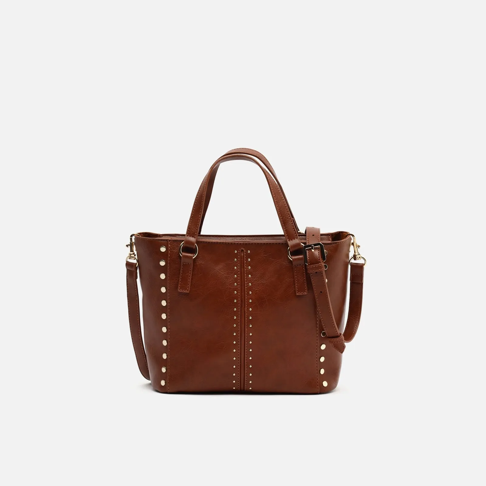 Jita bolso tote mediano con asa bandolera extraíble y detalles metálicos