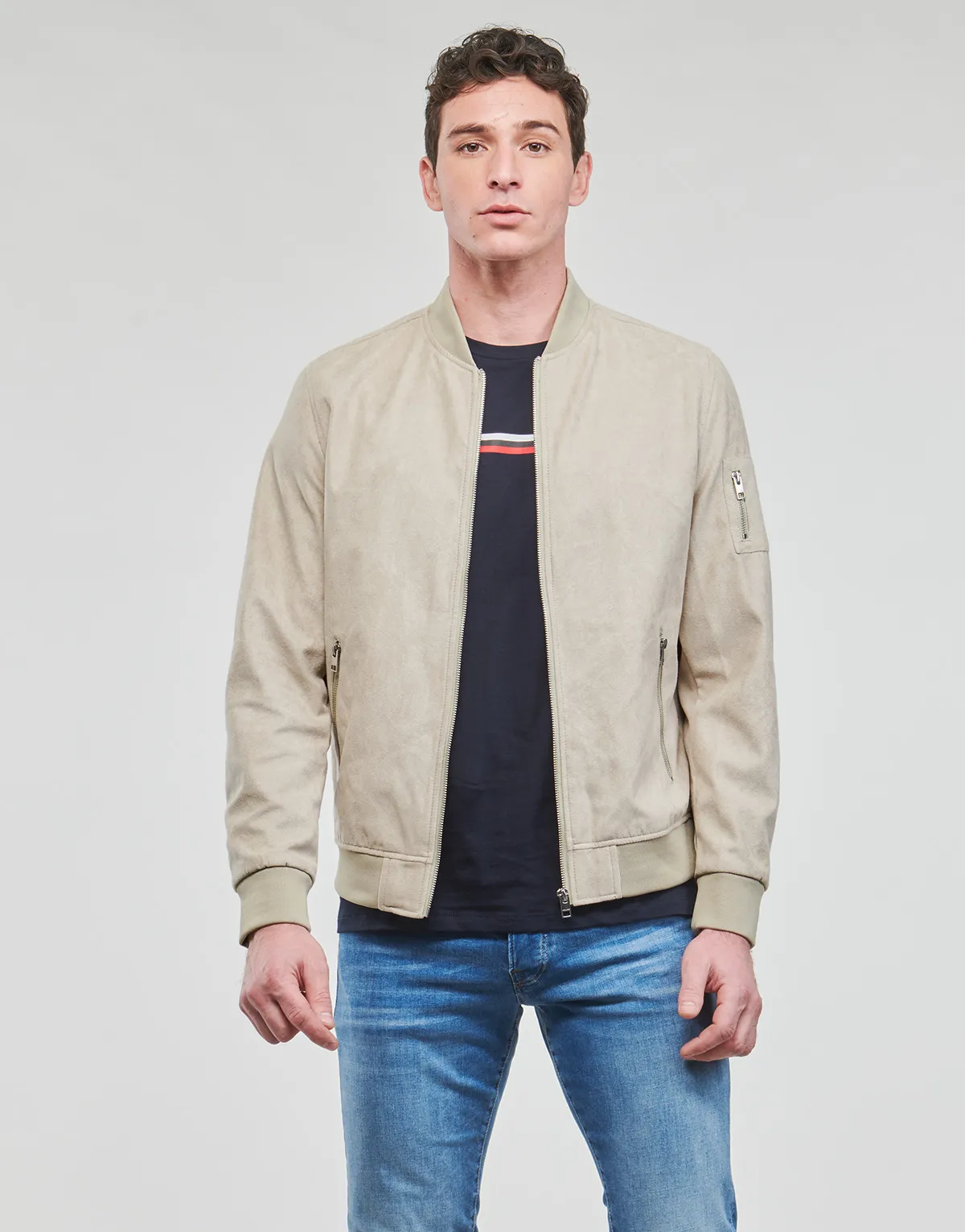JJEROCKY FAUX SUEDE BOMBER