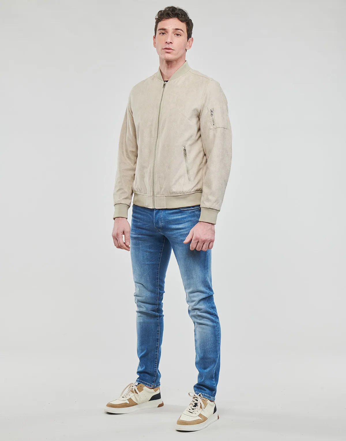JJEROCKY FAUX SUEDE BOMBER