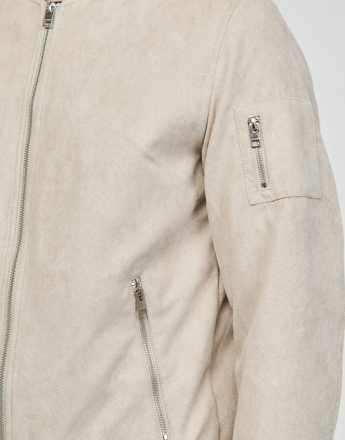 JJEROCKY FAUX SUEDE BOMBER