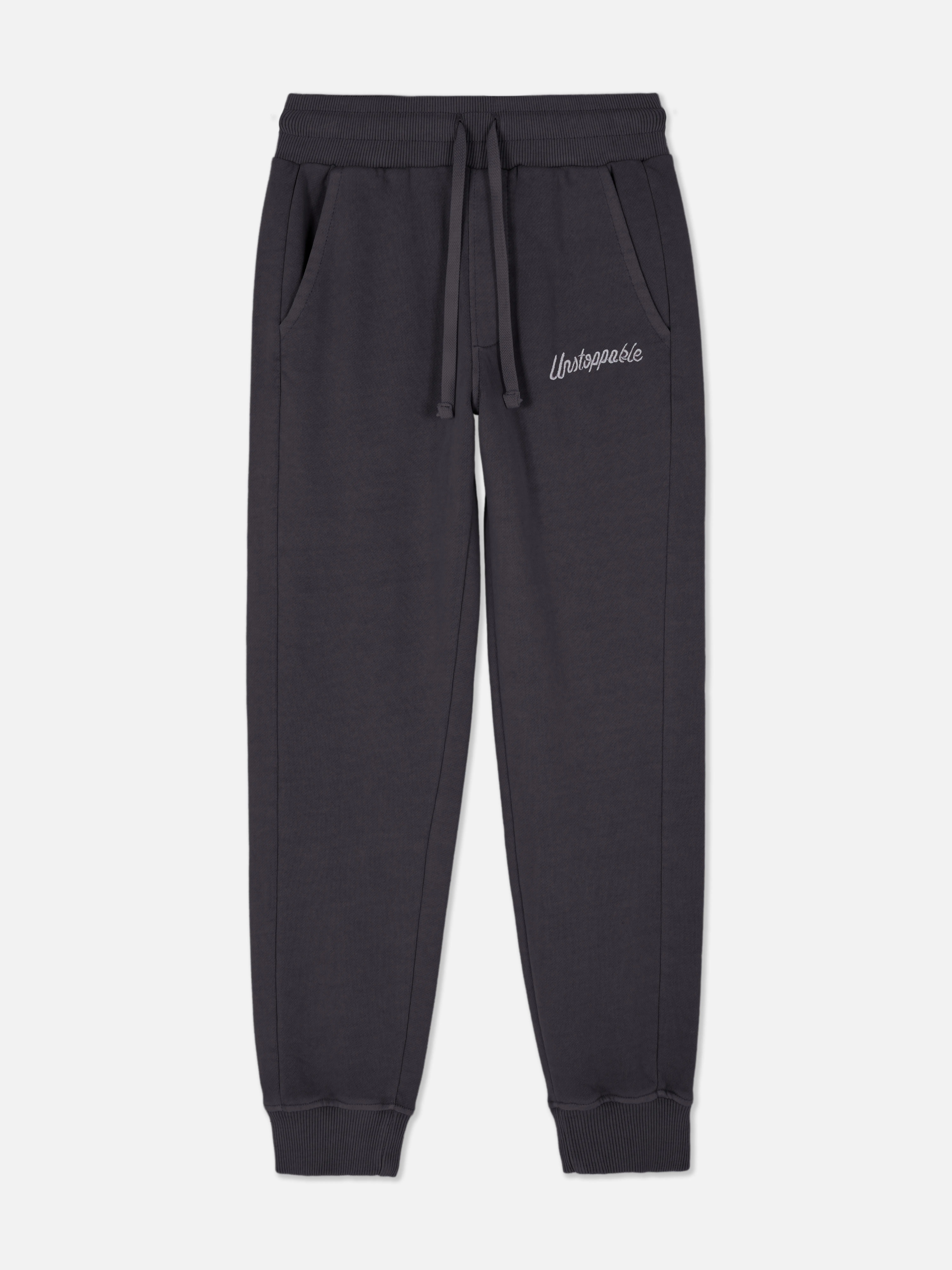 Joggers bordados con cordón de ajuste