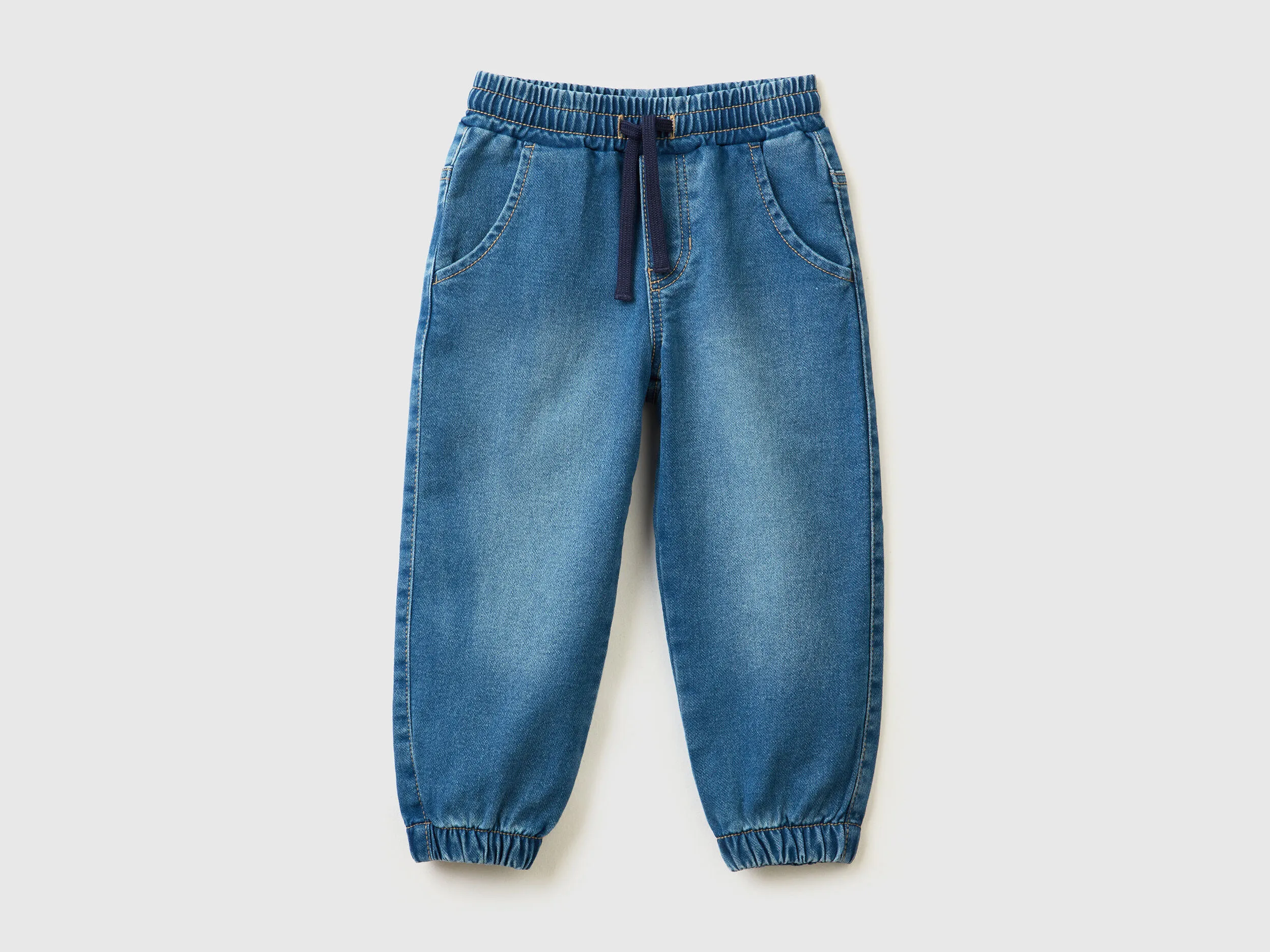 Joggers de felpa con efecto denim