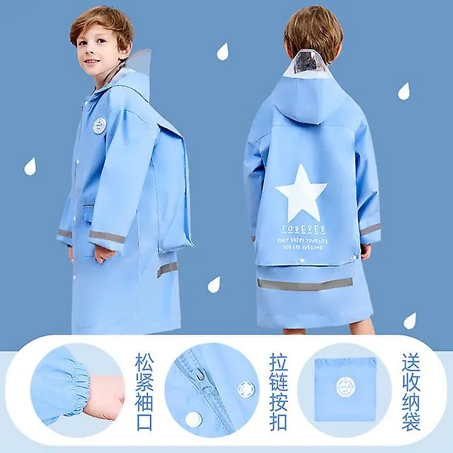 JWLIMPERMEABLE PONCHO DE LLUVIA PARA NIñOS PONCHO PARA NIñAS CON MOCHILA PARA NIñOS ROMPEVIENTOS ENGROSADO IMPERMEABLE PONCHO D