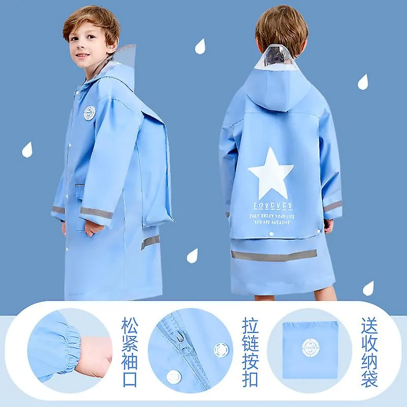 JWLIMPERMEABLE PONCHO DE LLUVIA PARA NIñOS PONCHO PARA NIñAS CON MOCHILA PARA NIñOS ROMPEVIENTOS ENGROSADO IMPERMEABLE PONCHO D