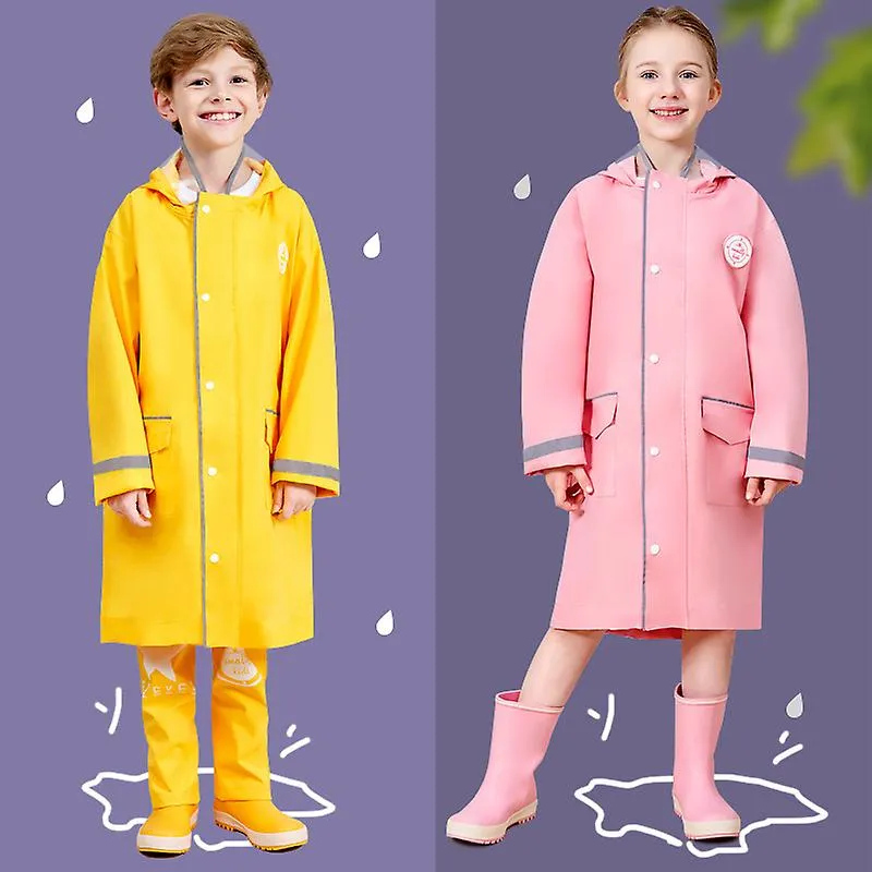 JWLIMPERMEABLE PONCHO DE LLUVIA PARA NIñOS PONCHO PARA NIñAS CON MOCHILA PARA NIñOS ROMPEVIENTOS ENGROSADO IMPERMEABLE PONCHO D