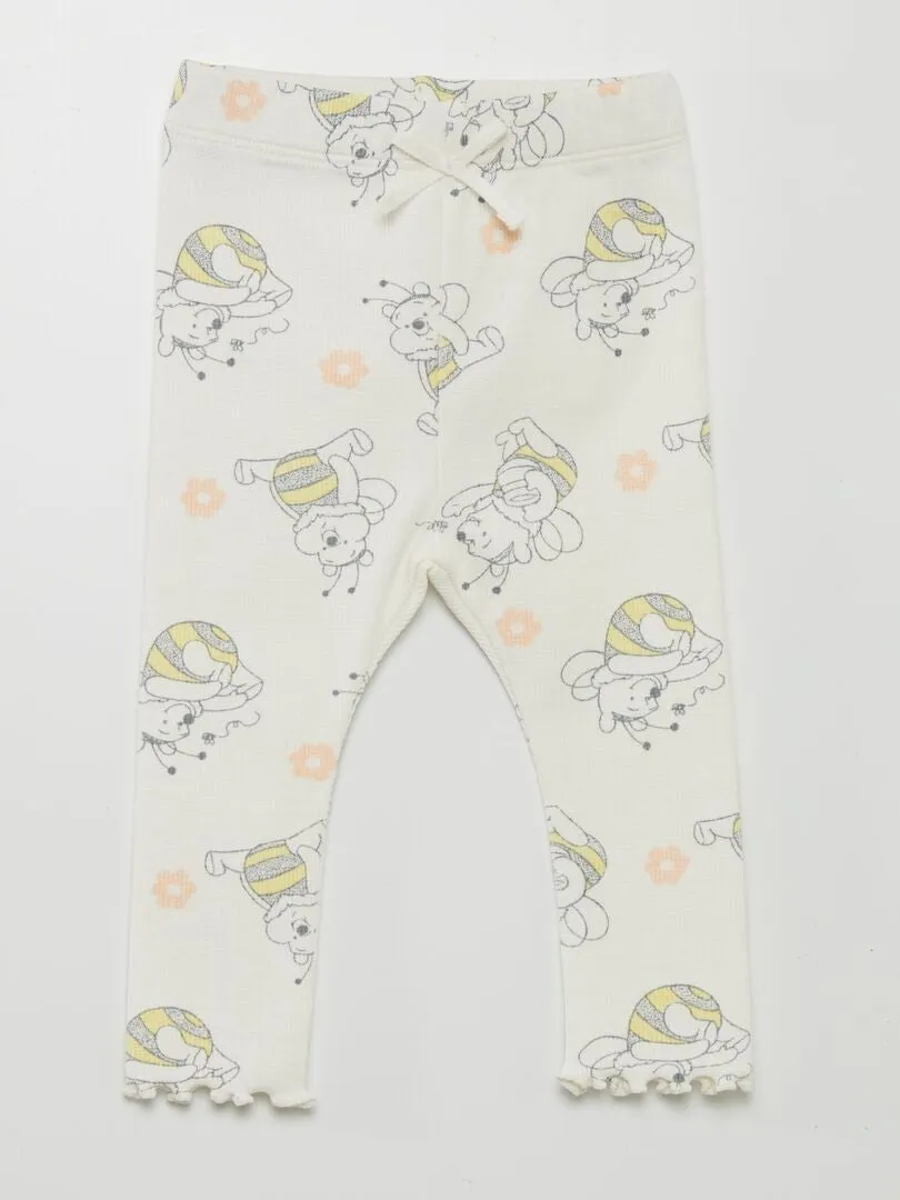 LEGGING DE CANALé 'STITCH'  BLANCO
