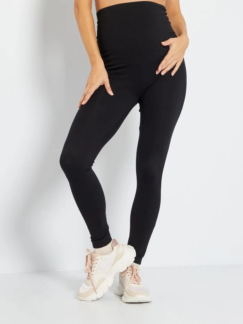 LEGGING PREMAMá DE PUNTO ELáSTICO  NEGRO