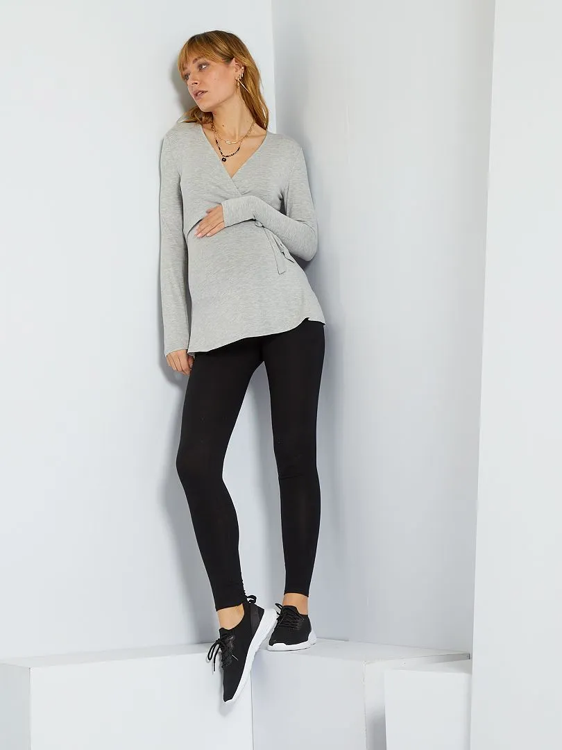 LEGGING PREMAMá DE PUNTO ELáSTICO  NEGRO