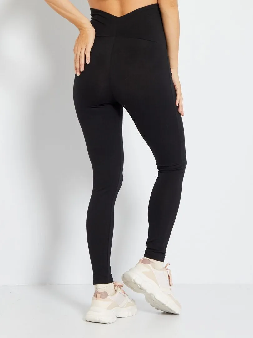 LEGGING PREMAMá DE PUNTO ELáSTICO  NEGRO