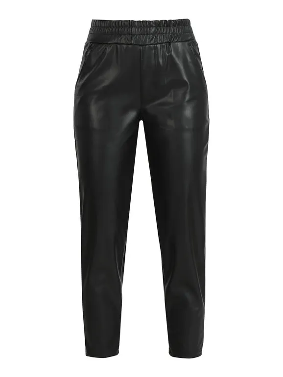 Louise Doro Pantalón efecto piel de mujer de talle alto
