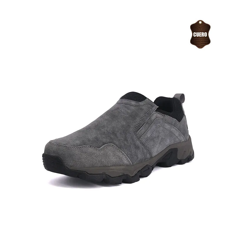 Mocasin De Cuero Tethys Gris London Adixt