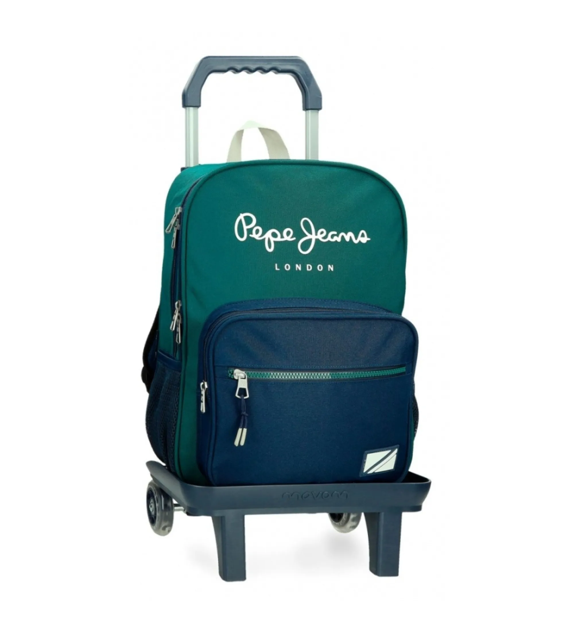 Mochila Ben 40 cm dos compartimentos con carro verde
