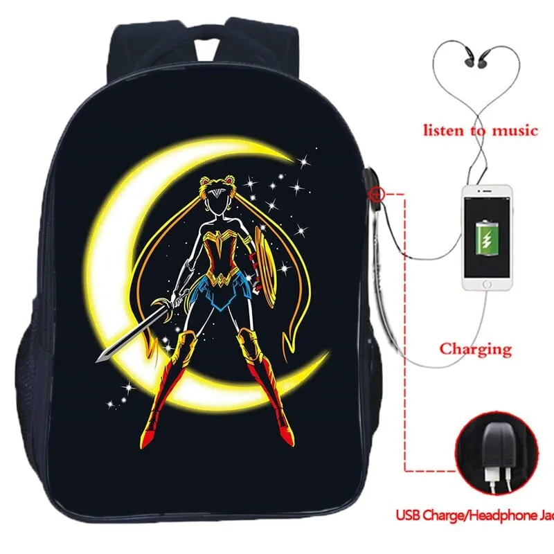 Mochila Sailor Moon Wonder Woman