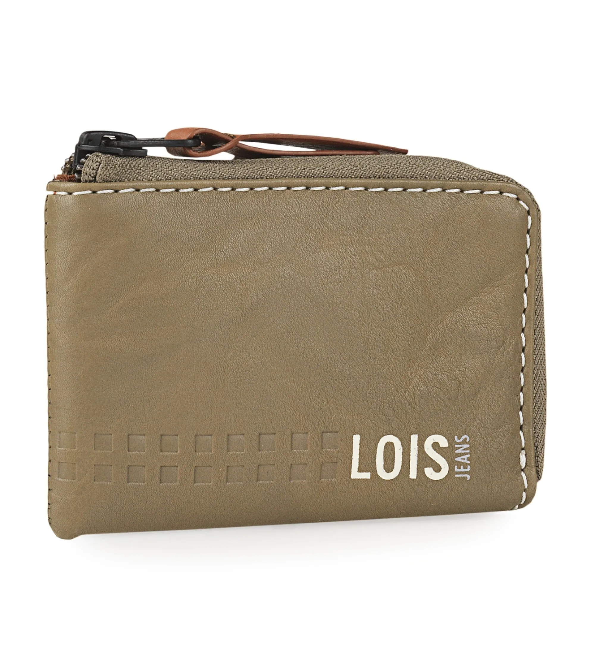 MONEDERO DE PIEL 205544 COLOR KAKICUERO