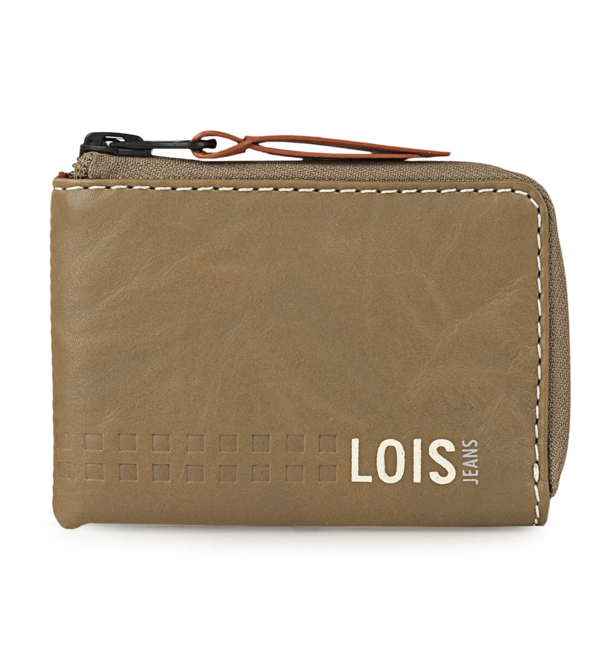 MONEDERO DE PIEL 205544 COLOR KAKICUERO