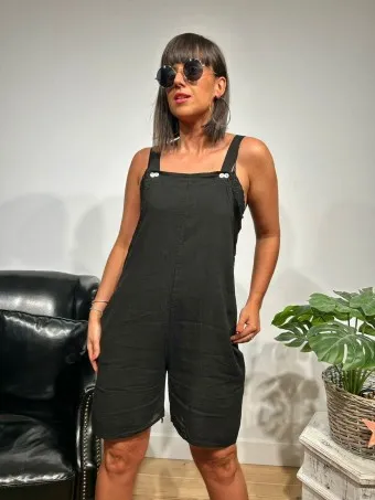 Mono Corto Lino LIBURAN Negro