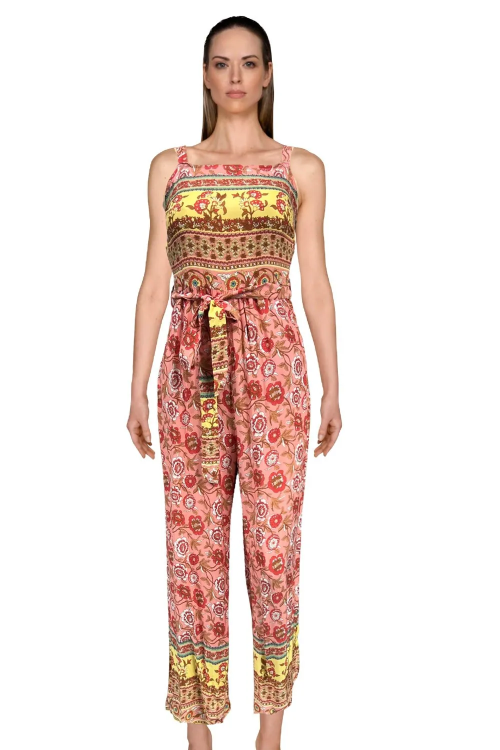 Mono rosa fluido con estampado