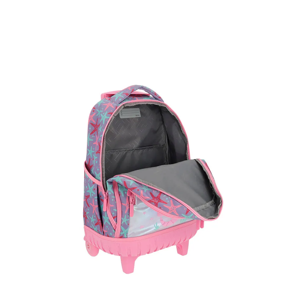 Morral con ruedas Cross para nias morada