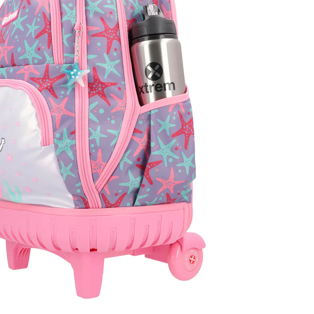 Morral con ruedas Cross para nias morada