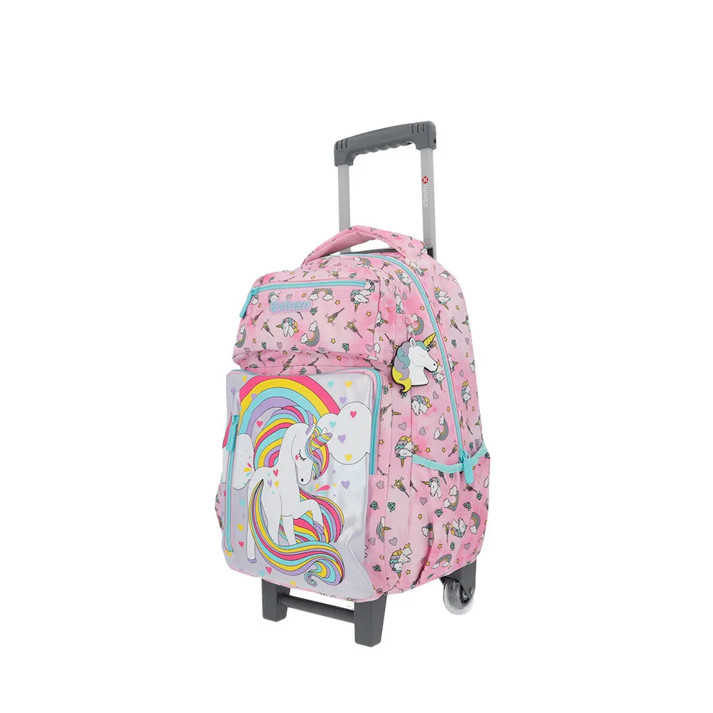 Morral con ruedas para nias New Run Pack rosado