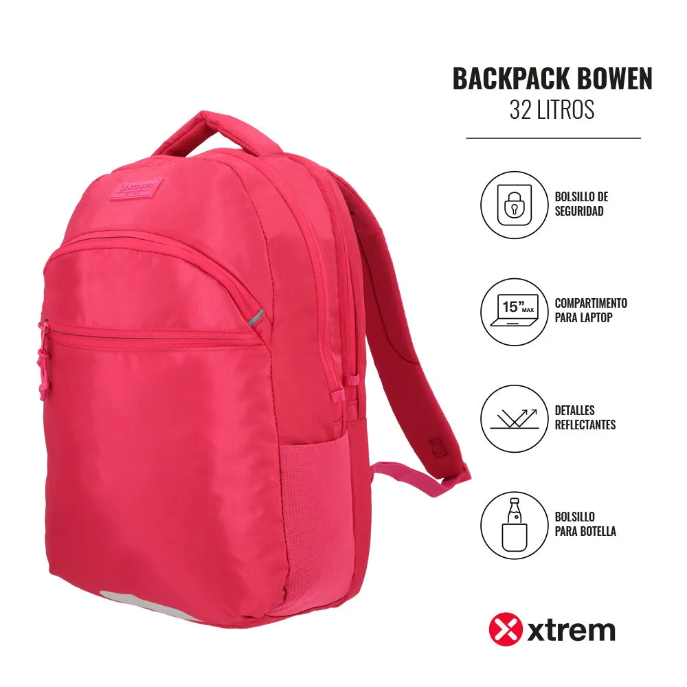 Morral para laptop 15 de mujer Bowen rosada